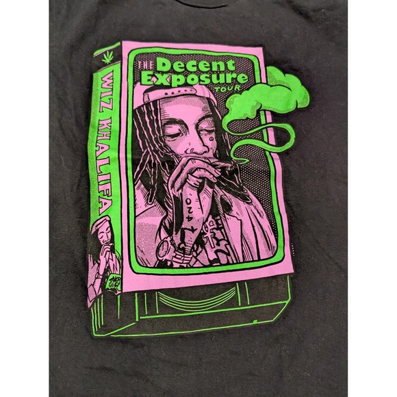 Wiz Khalifa Decent Exposure Tour‎ Shirt Adult M Rap Hip Hop Concert Tee Black - Picture 3 of 7